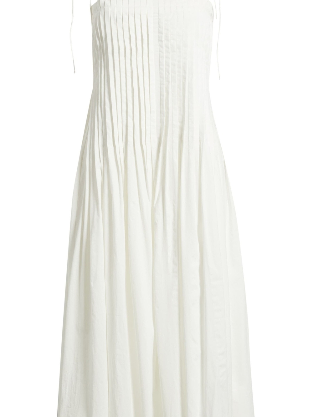 White Pleated Tie-Strap Camisole New Without Tag - Picture 4 of 11